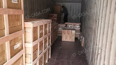 Loading into the cabinet