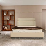 Luxury Bed Room Furniture Modern For Leather King Bedroom Home Frame Upholstered Single Side Design Back Beds Luxury Bed