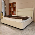 Luxury Bed Room Furniture Modern For Leather King Bedroom Home Frame Upholstered Single Side Design Back Beds Luxury Bed