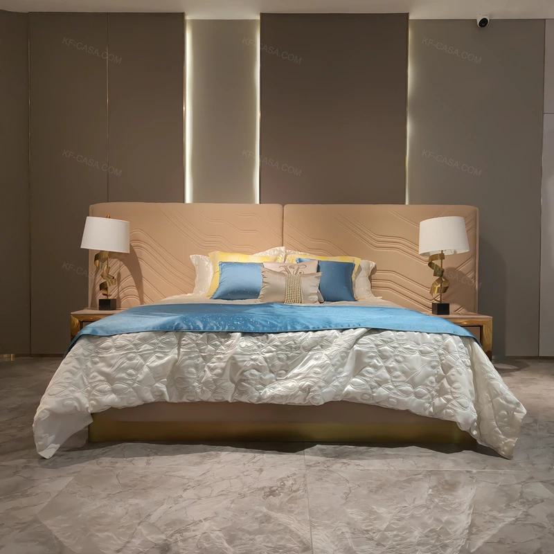 Modern Bed Headboard Design Frame King Size for Upholstered Bedroom Room Beds and Style Luxurious Mattress Set Modern Bed