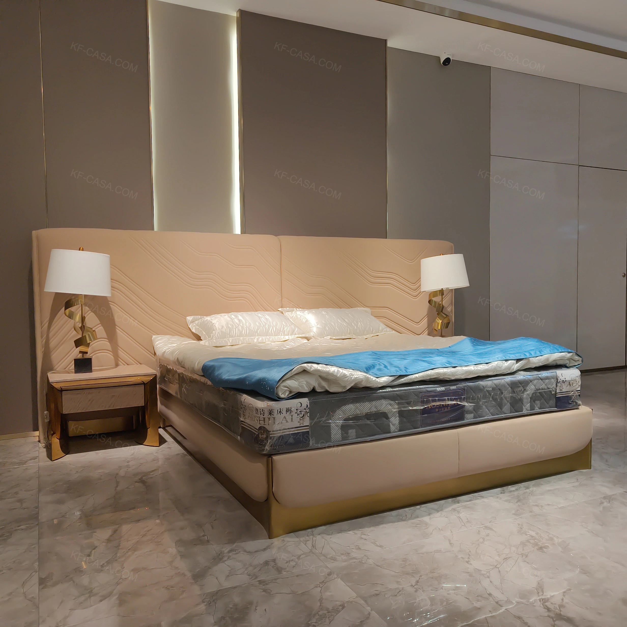 Modern Bed Headboard Design Frame King Size for Upholstered Bedroom Room Beds and Style Luxurious Mattress Set Modern Bed